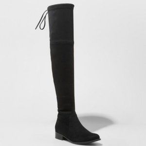 Black Suede Over the Knee Boots